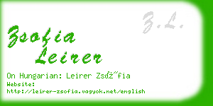 zsofia leirer business card